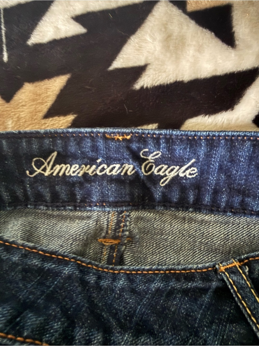 American Eagle Outfitters Dark Blue Denim Jean Shorts - Picture 3 of 4